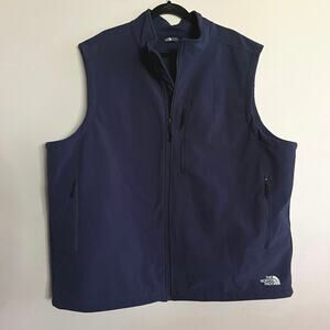 The North Face Vest Standard Fit Coupe Soft Shell Navy Blue Mens 4XL